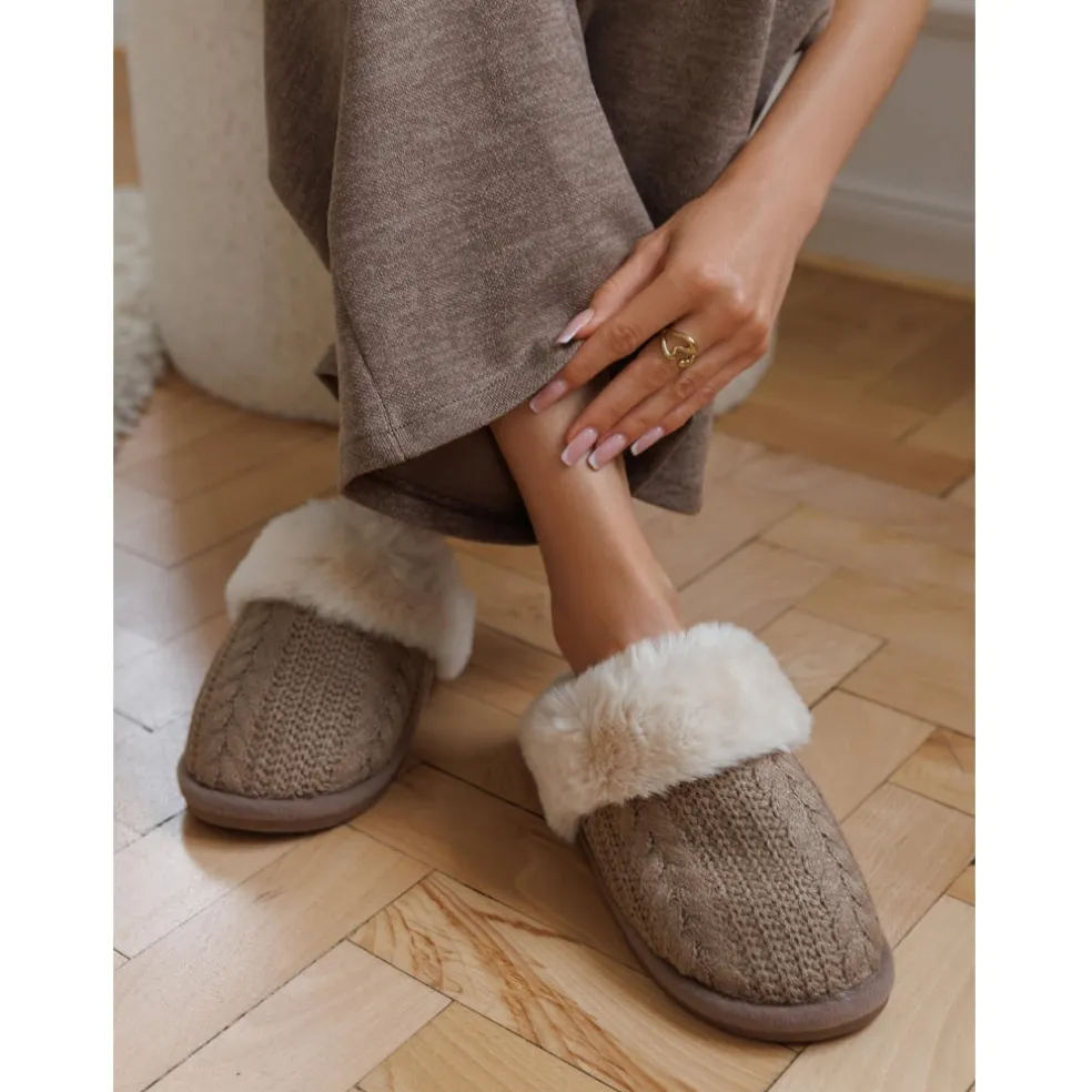 Aisha dame hjemmesko 5284 - Camel