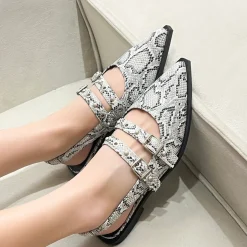 Amelia dame slingback ballerinaer 8316 - Snake