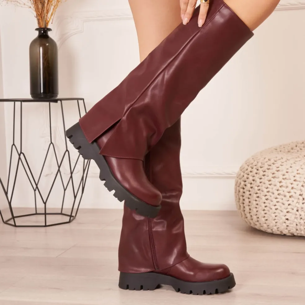 Aubine dame støvler 7652A - Wine