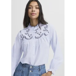 B.YOUNG dame bluse BYIMOGEN - Silver Lake Blue Mix