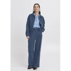 B.YOUNG dame bukser BYKANILLA - Mid Blue Denim