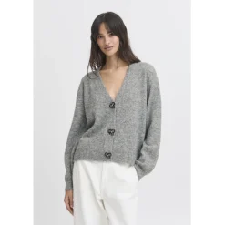 B.YOUNG dame cardigan BXOMEA - Mid Grey Melange