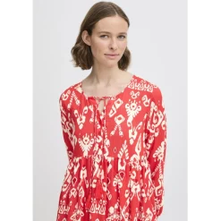 B.YOUNG dame kjole BYJASMINA - Flame Scarlett Eth Mix