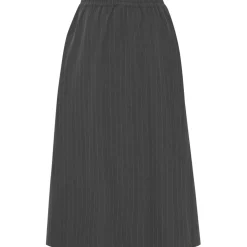 B.YOUNG dame nederdel BYMIDDE - Dark Grey Mel. Pinstripe Mix