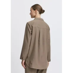 B.YOUNG dame skjorte BYMMIDDE - Walnut Melange