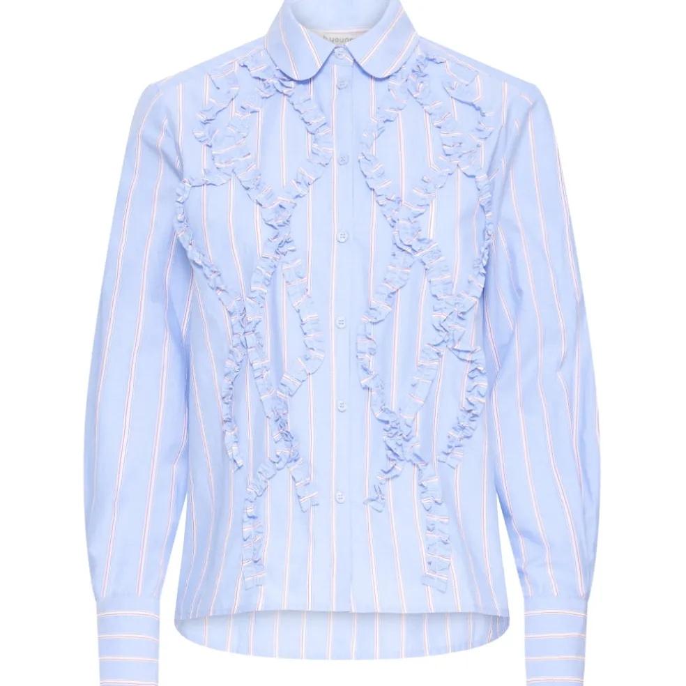 B.young dame skjorte BYXJISOO - Light Blue Stripe