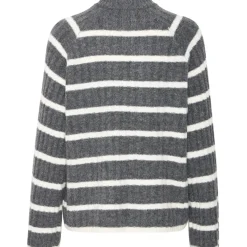 B.YOUNG dame strik BYMARIANNE - Dark Grey Melange Mix