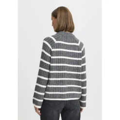 B.YOUNG dame strik BYMARIANNE - Dark Grey Melange Mix