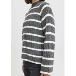 B.YOUNG dame strik BYMARIANNE - Dark Grey Melange Mix