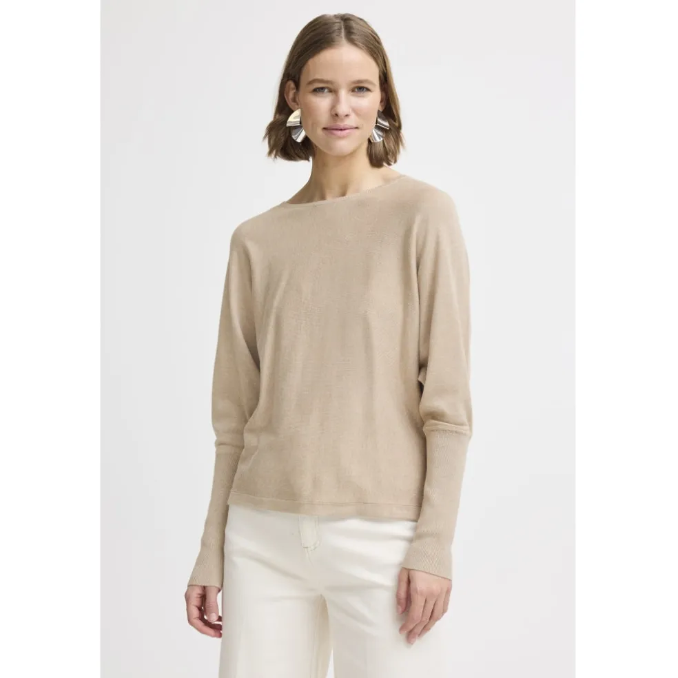 B.YOUNG dame strik BYMMORLA - Humus Melange