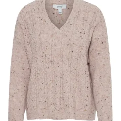 B.YOUNG dame strik BYNATA - Pale Mauve Melange