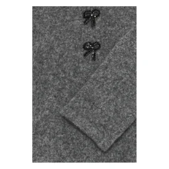 B.young dame strik kjole BYOMEA - Dark grey melange