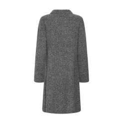 B.young dame strik kjole BYOMEA - Dark grey melange