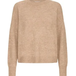 B.YOUNG DAME STRIKTRØJE BYMONNA - Walnut Melange