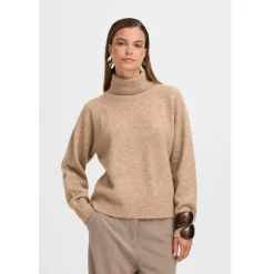 B.YOUNG DAME STRIKTRØJE BYMONNA - Walnut Melange
