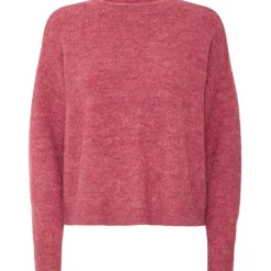 B.YOUNG DAME STRIKTRØJE BYMONNA - Roan Rouge Melange