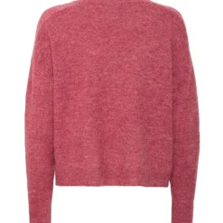 B.YOUNG DAME STRIKTRØJE BYMONNA - Roan Rouge Melange