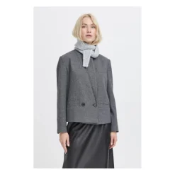 B.Young dame tørklæde BYVALMA - Light Grey Melange