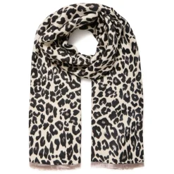 b.young dame tørklæde BYVILEOPARD - Black Mix