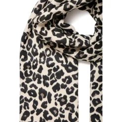 b.young dame tørklæde BYVILEOPARD - Black Mix