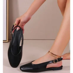 Gitte dame slingback ballerinasko OP16-46PU - Black