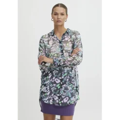 ICHI dame skjorte IHCHIFFY - Multi Flower