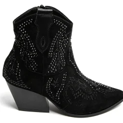 Jacqueline dame cowboystøvler 9676A - Black