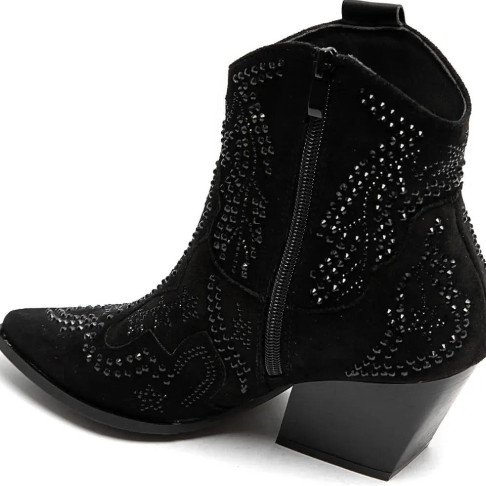 Jacqueline dame cowboystøvler 9676A - Black