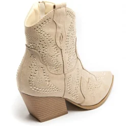 Jacqueline dame cowboystøvler 9676A - Beige