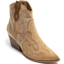 Jacqueline dame cowboystøvler 9676A - Camel