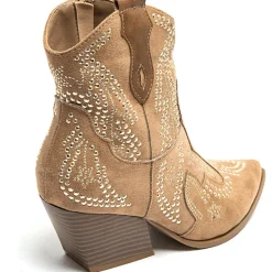 Jacqueline dame cowboystøvler 9676A - Camel