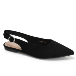 Josette dame slingback ballerina sko 77-585 - Black