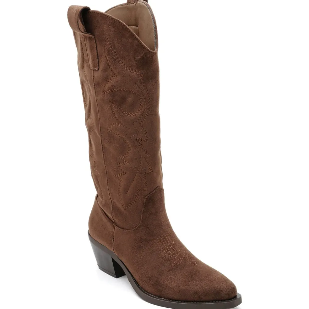 Lara dame støvler 7689A - Olive