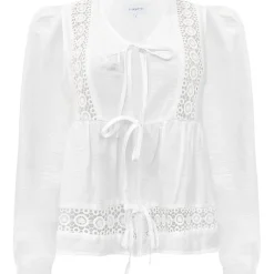 LIBERTÉ DAME BLUSE MERLE - White