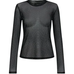 LIBERTÉ dame bluse MESH - BLACK GOLD DOT