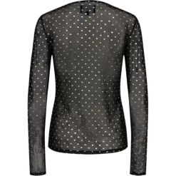 LIBERTÉ dame bluse MESH - BLACK SILVER HEART