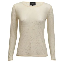 LIBERTÉ dame bluse MESH - CREME DIAMOND DOT