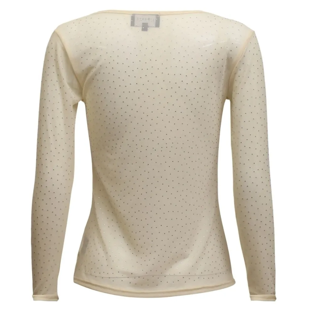 LIBERTÉ dame bluse MESH - CREME DIAMOND DOT