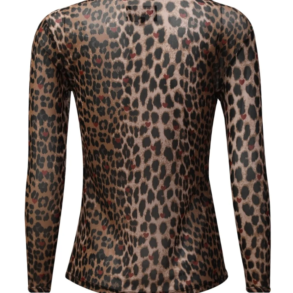 LIBERTÉ dame bluse MESH - LUX LEO BORDEAUX HEART