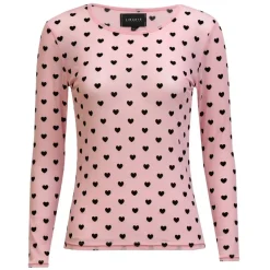 LIBERTÉ dame bluse MESH - ROSE BLACK FLOCK HEART
