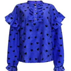 LIBERTÉ dame bluse TIA - Cobolt Blue Black Heart
