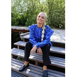 LIBERTÉ dame bluse TIA - Cobolt Blue Black Heart