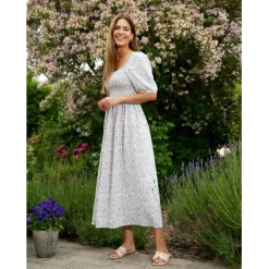 Liberté dame gro kjole 21268 - BLUE BROWN FLOWER