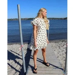 Liberté dame kjole Tia 22055 - CREME BLACK HEART