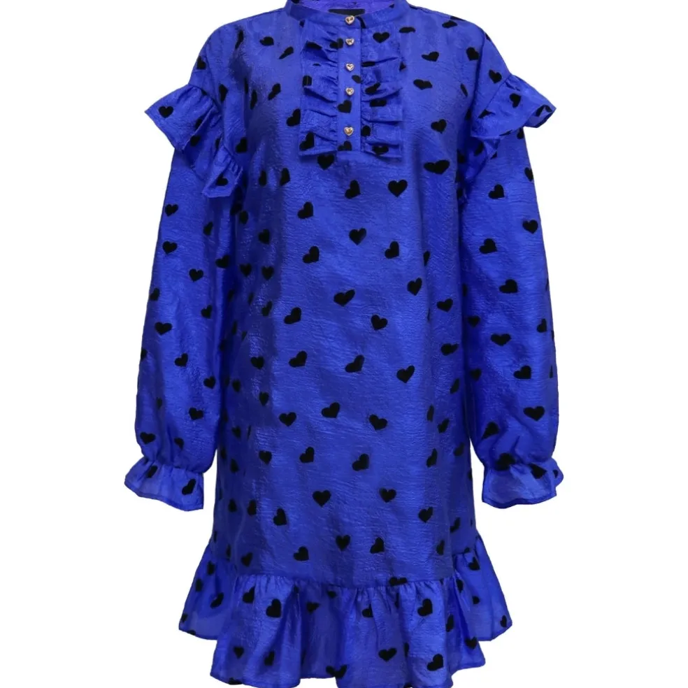 LIBERTÉ dame kjole TIA - Cobolt Blue Black Heart