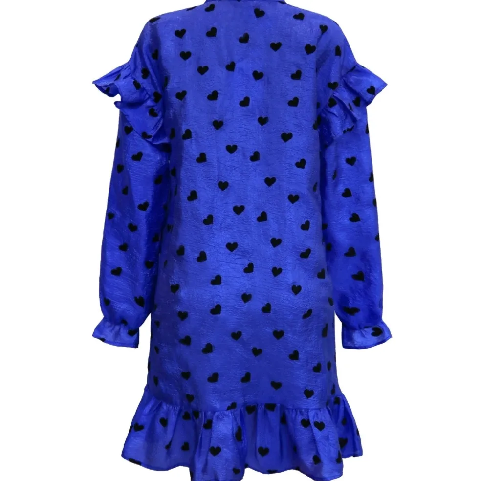 LIBERTÉ dame kjole TIA - Cobolt Blue Black Heart
