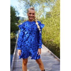 LIBERTÉ dame kjole TIA - Cobolt Blue Black Heart