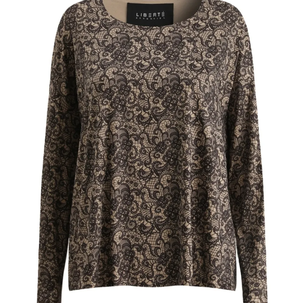 Liberté dame top ALMA - 9504 - Mocca Brown Lace
