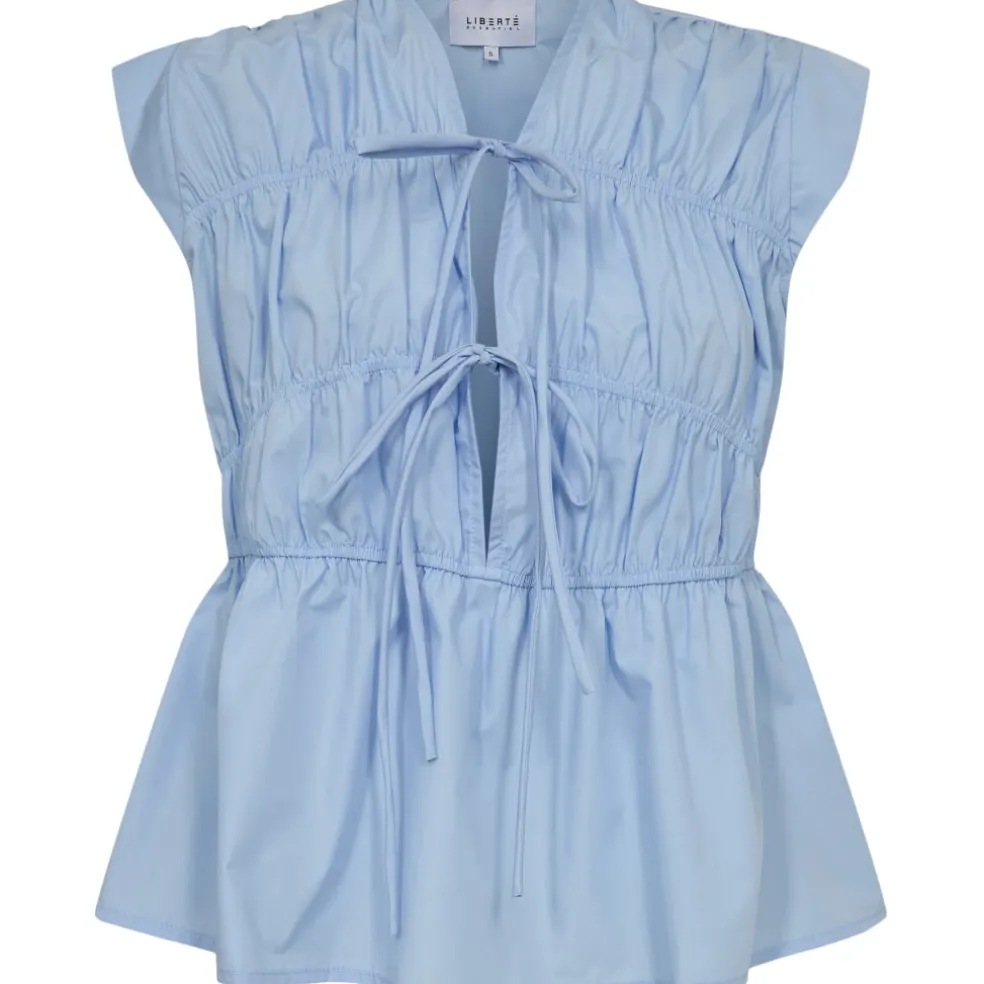 LIBERTÉ DAME TOP JANE-TIE-TOP - Light blue