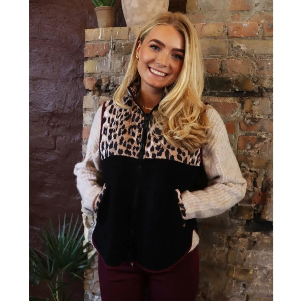 LIBERTÉ dame vest TEDDY 22173 - LUX LEO BLACK BORDEAUX